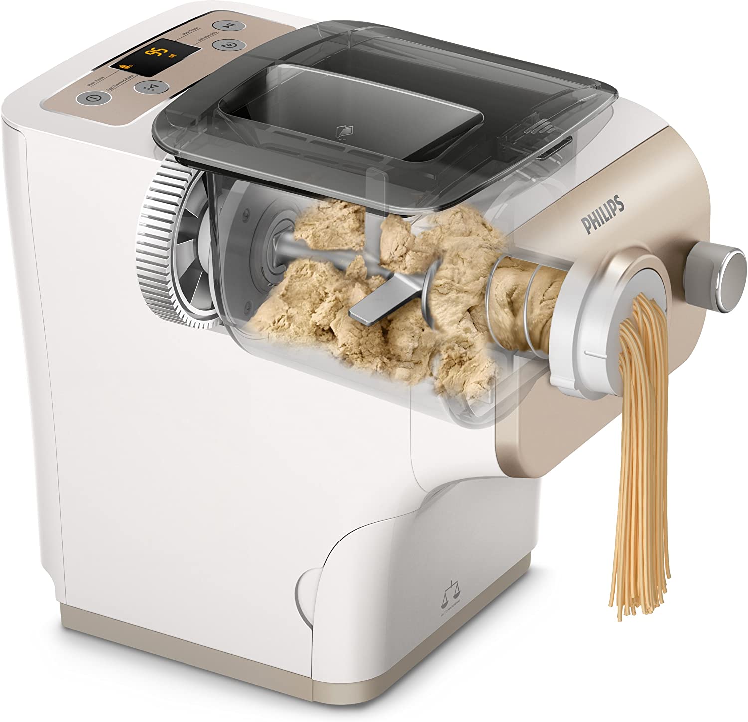 Philips : machine à pâte électrique avec balance intégrée
