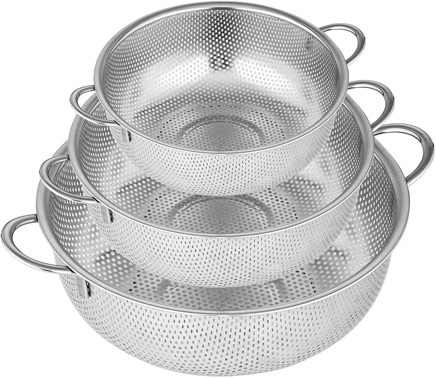 Velaze : set de 3 passoires tamis de cuisine fin maillage en inox