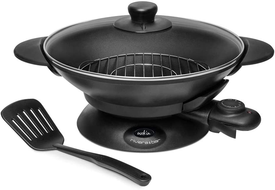 Riviera-et-Bar : wok électrique avec grille inox pour la cuisson vapeur